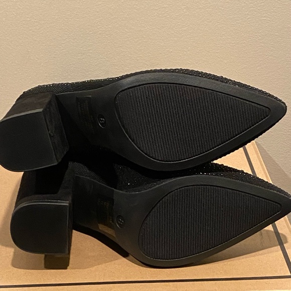 MIA Black Sparkling Heeled Boots - Picture 6 of 6